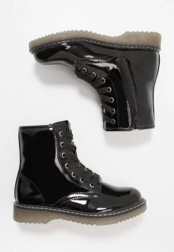 Friboo Niños Botines Con Cordones - Black