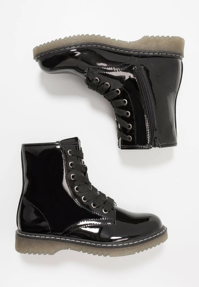 Friboo Niños Botines Con Cordones - Black