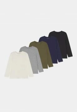 Friboo Niños BOYS TEE 5 PACK - Camiseta De Manga Larga - Multi-coloured/white/grey