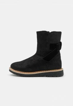 Friboo Niños LEATHER - Botas Para La Nieve - Black