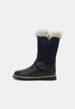Friboo Niños LEATHER - Botas Para La Nieve - Dark Blue