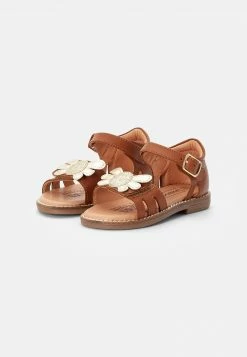 Friboo Niños LEATHER SANDALS - Sandalias - Gold/cognac