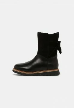 Friboo Niños LEATHER - Botas Para La Nieve - Black