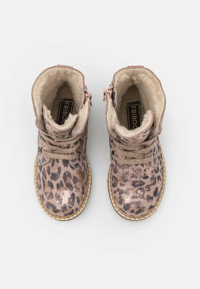 Friboo Niños LEATHER - Botines Con Cordones - Rose Gold - Imagen 4