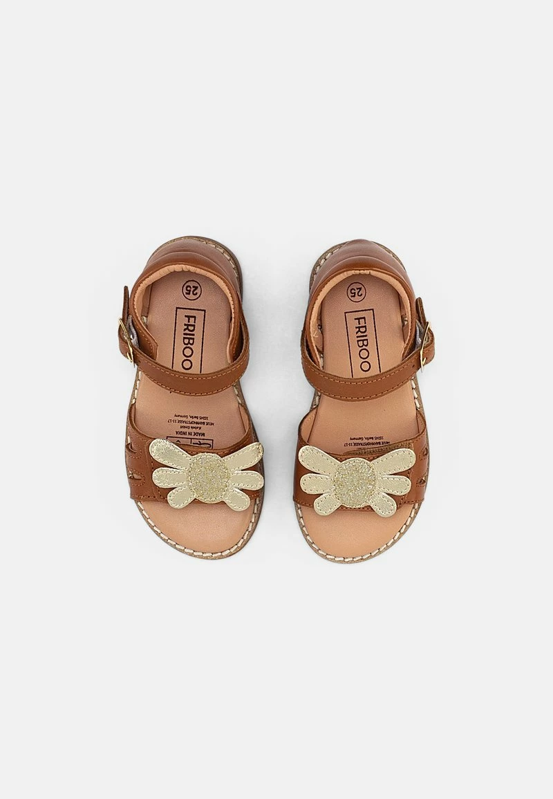 Friboo Niños LEATHER SANDALS - Sandalias - Gold/cognac - Imagen 4