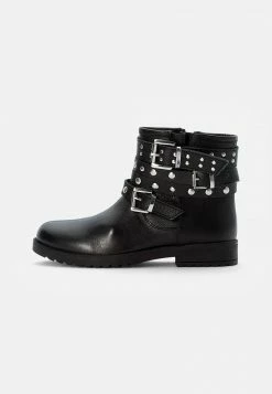 Friboo Niños LEATHER BOOTIES - Botines Camperos - Black